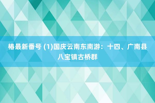 椿最新番号 (1)国庆云南东南游:十四、广南县八宝镇古桥群